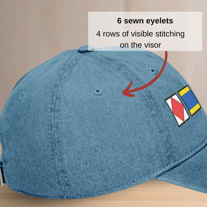 Personalized Nautical Flags Denim Hat