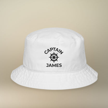 Personalized Embroidered Ship Wheel Bucket Hat