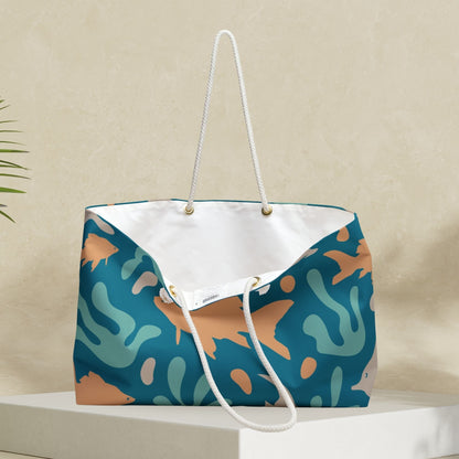 Weekender Bag - Aqua Coral Reef Beach Bag