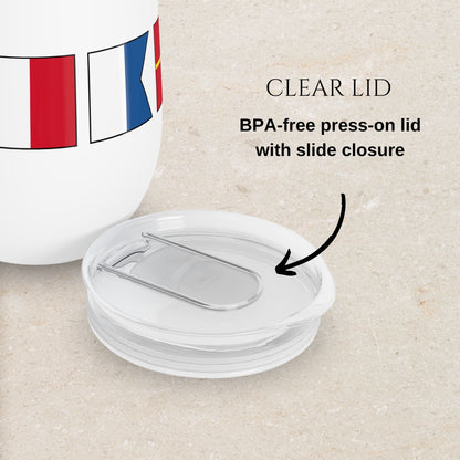 Nautical Flags Wine Tumbler