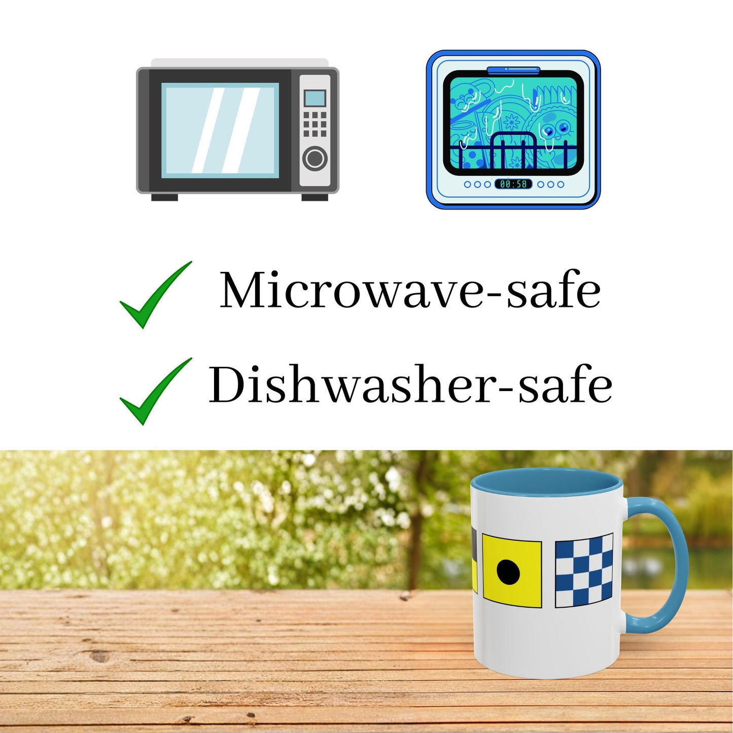 Nautical Flags Accent Mug