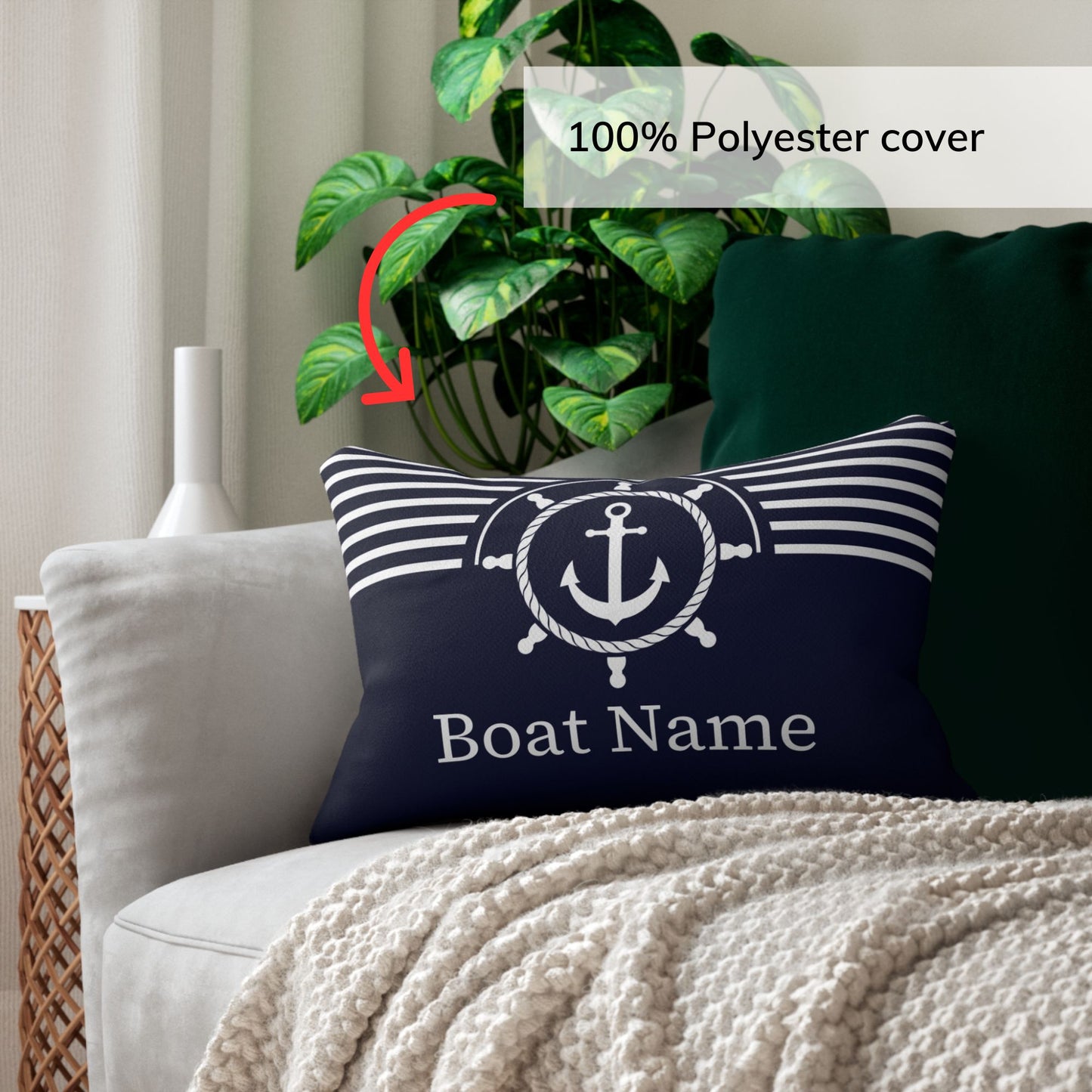 Nautical Anchor Pillow Custom