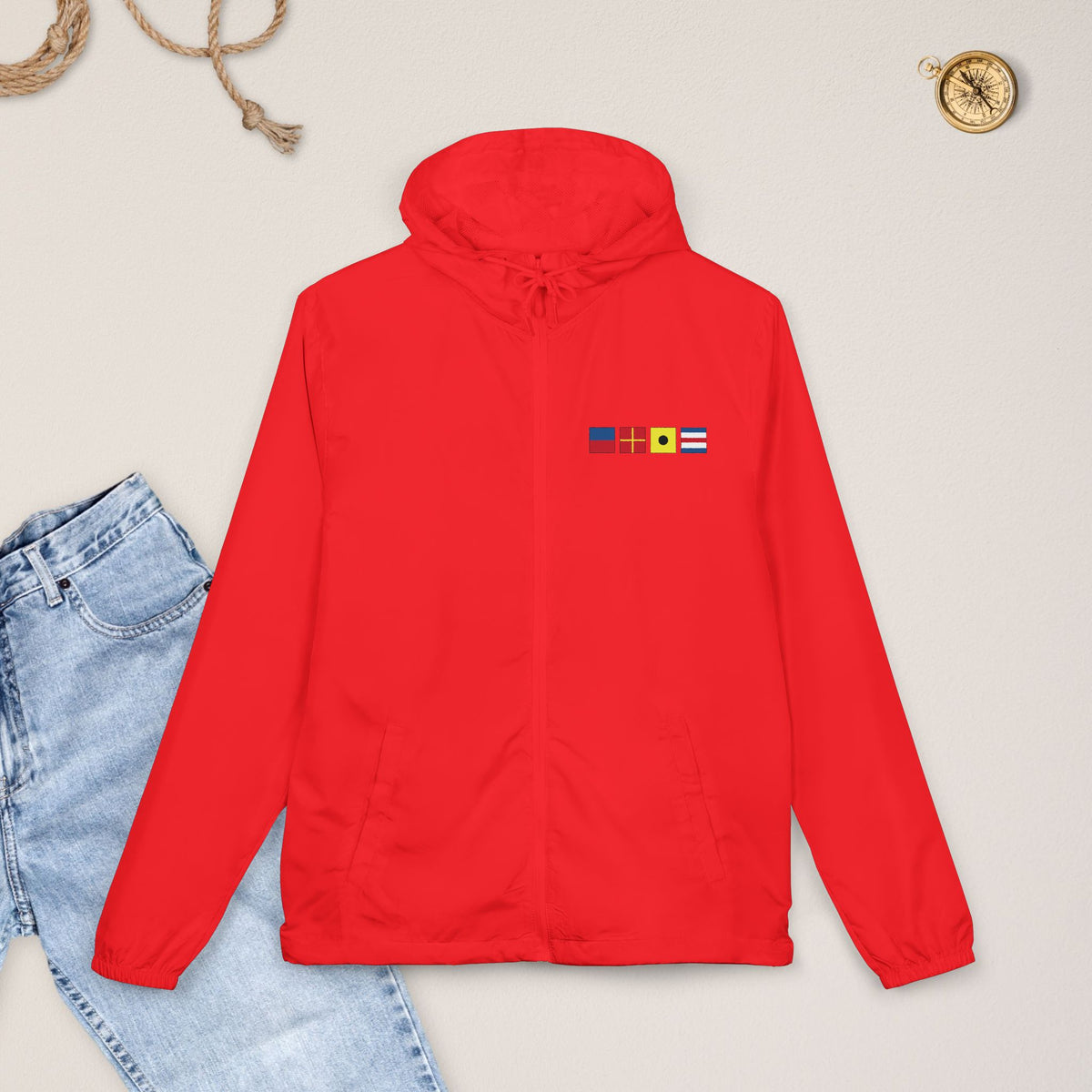 Personalized Nautical Flag Windbreaker Jacket