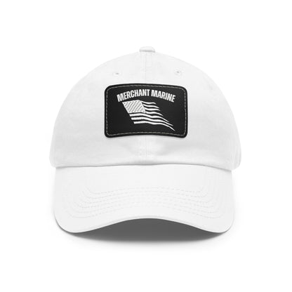 Merchant Marine Dad Hat with Leather Patch