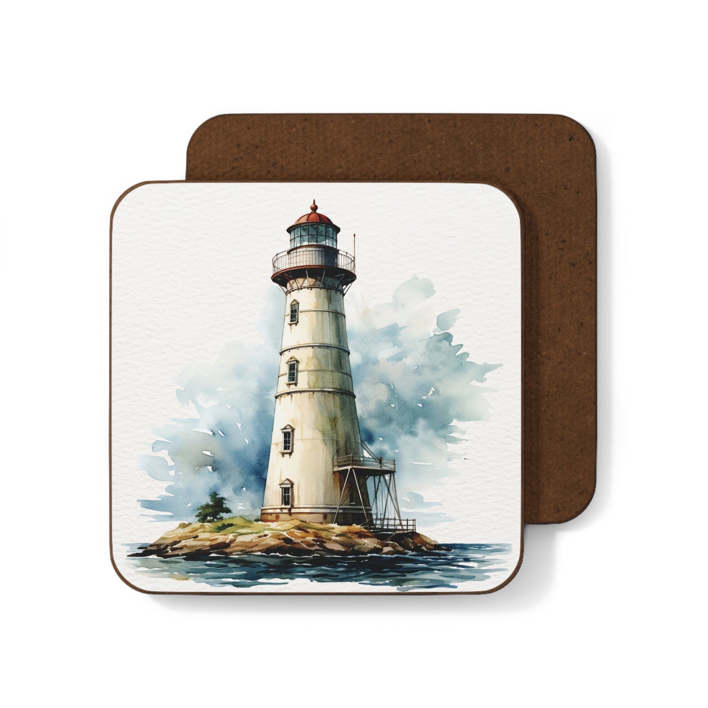 Lighthouse Coaster - Set of 4 (Hardboard Back)