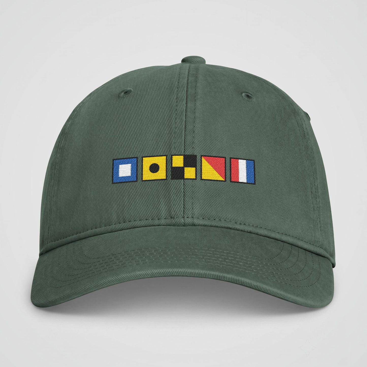 Personalized Nautical Flags Coastal Washed Cap