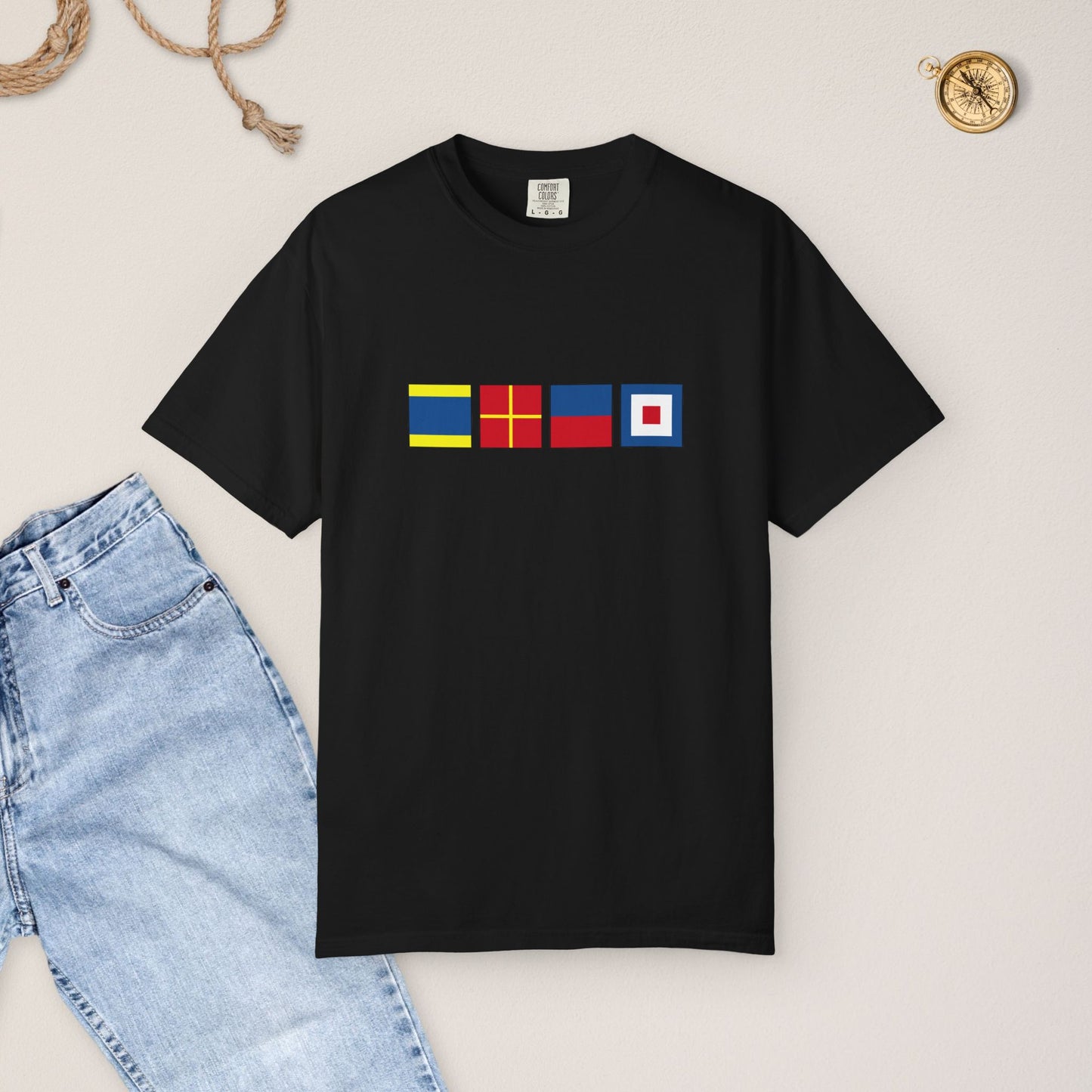 Personalized Nautical Flags T-Shir - Comfort Colors® Tee