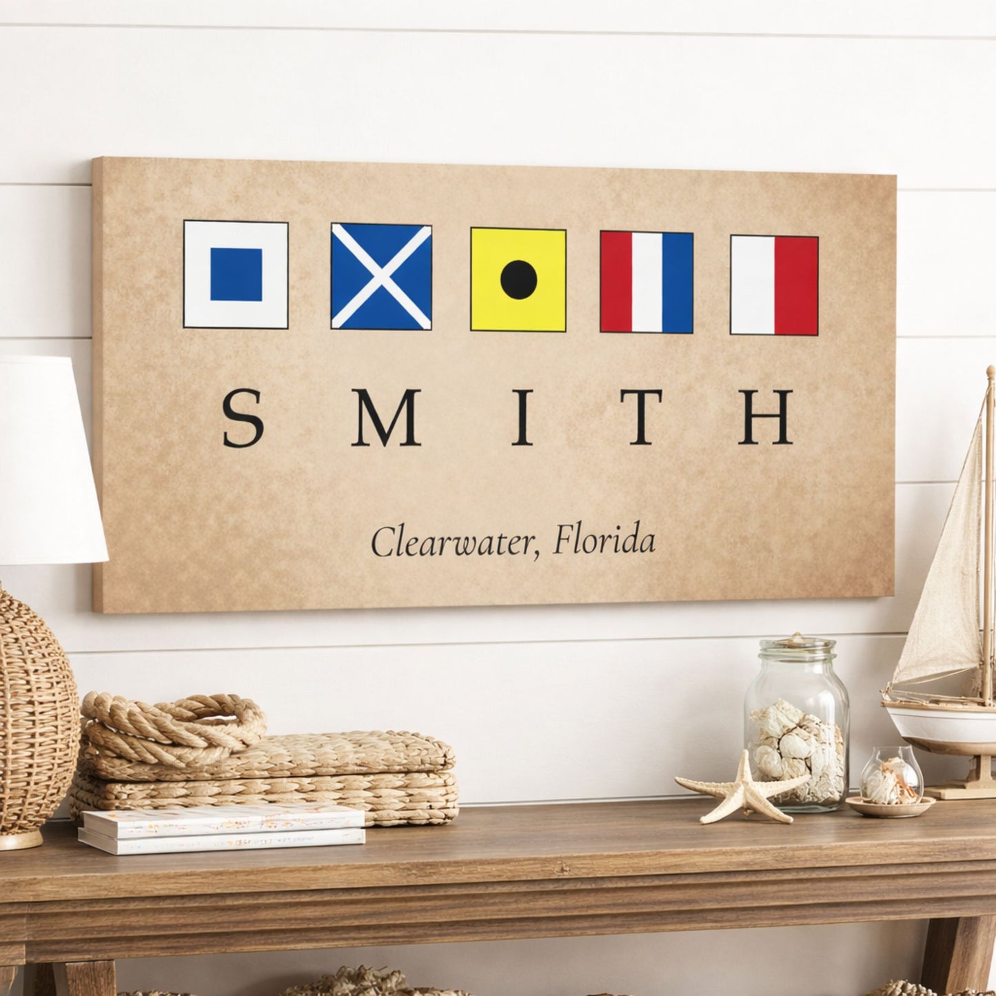 Personalized Nautical Signal Flag Canvas