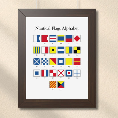 Nautical Flags Alphabet Framed Poster