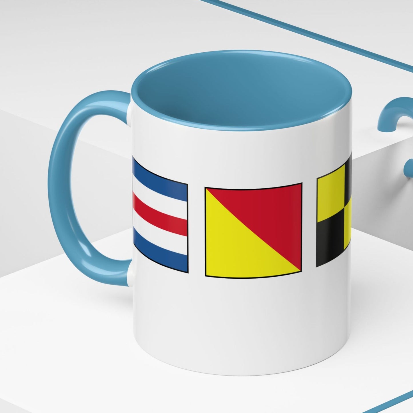 Nautical Flags Accent Mug