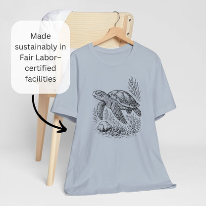 Sea Turtle T-Shirt Nautical Ocean Graphic Tee