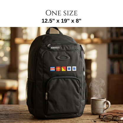 Personalized Nautical Flags Backpack - Embroidered