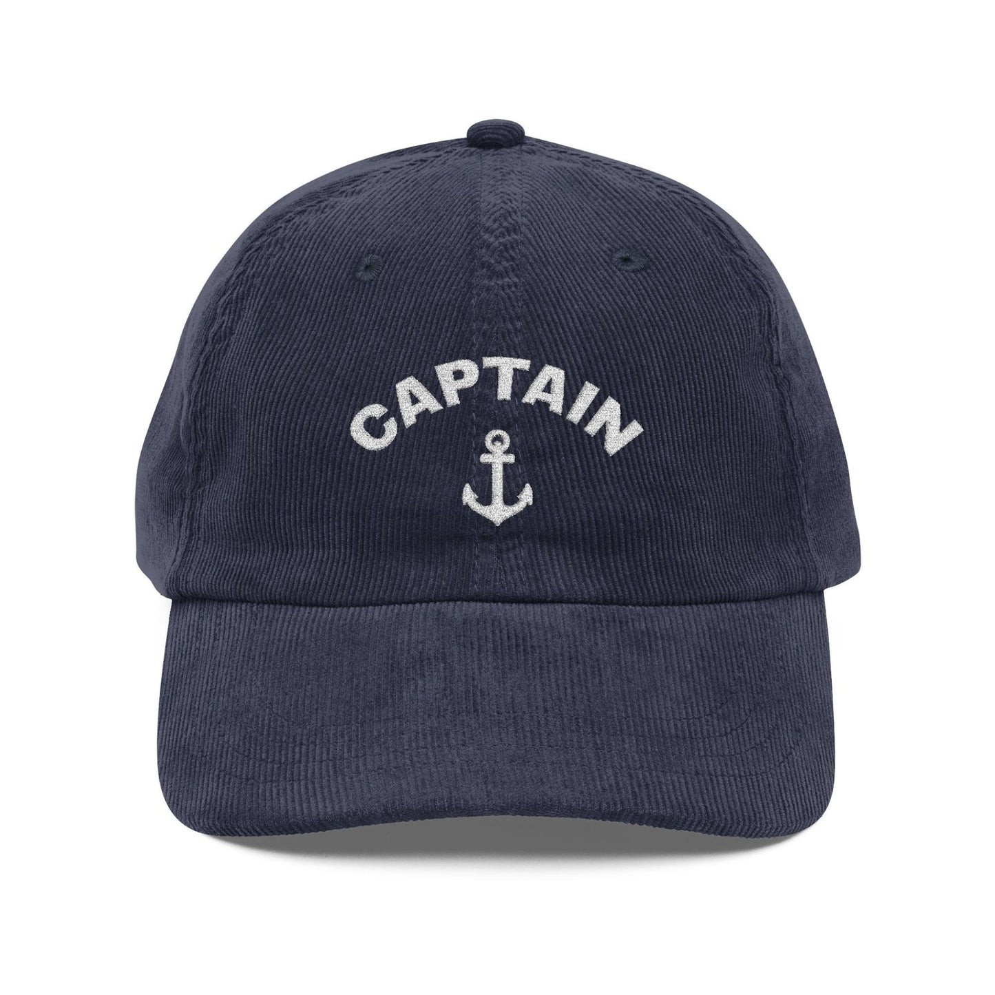 Personalized Captain Embroidered Corduroy Hat