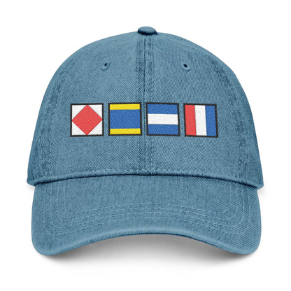 Personalized Nautical Flags Denim Hat