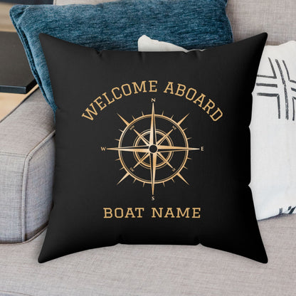 Gold Compass Boat Pillow