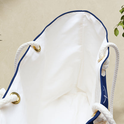 Custom Nautical Boat Tote Bag with Rope and Compass