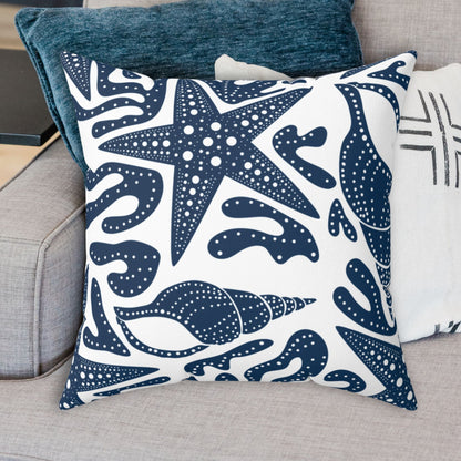 Coastal Pillow Blue and White