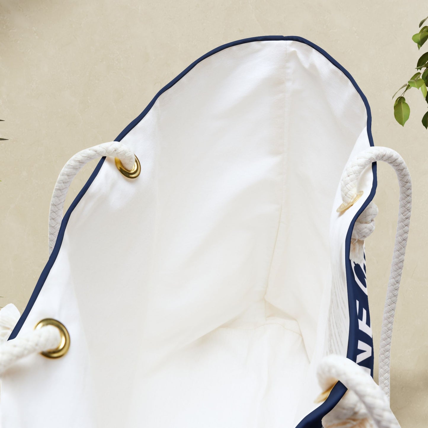 Custom Nautical Bag with Navy Stripes and Anchor