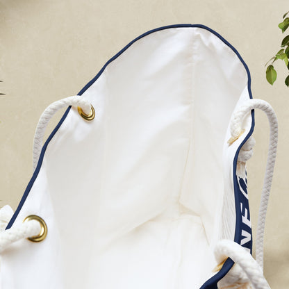 Custom Nautical Bag with Navy Stripes and Anchor