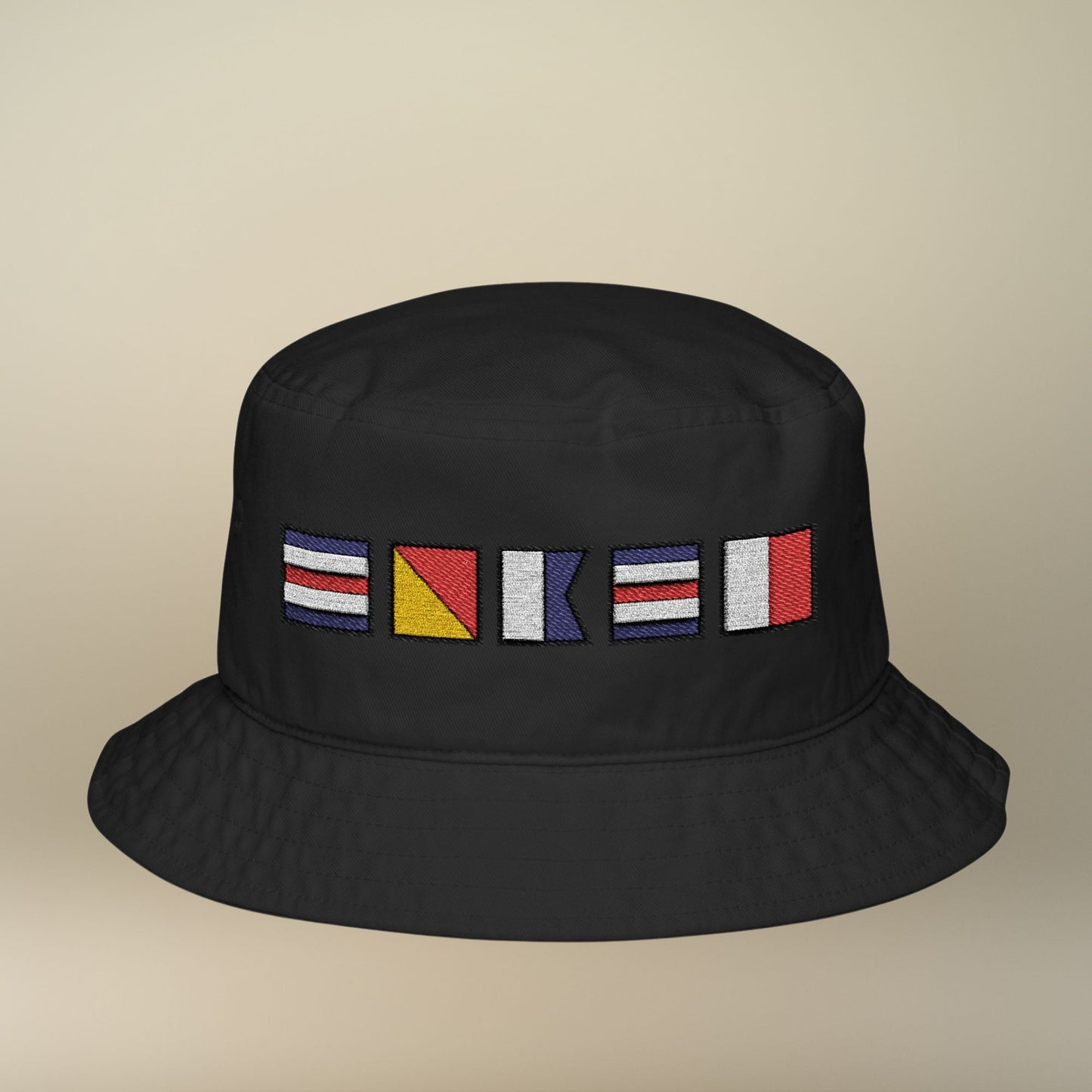 Personalized Embroidered Nautical Flag Bucket Hat
