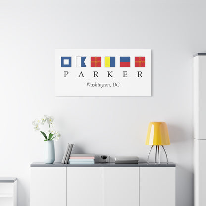 Personalized Nautical Signal Flag Canvas