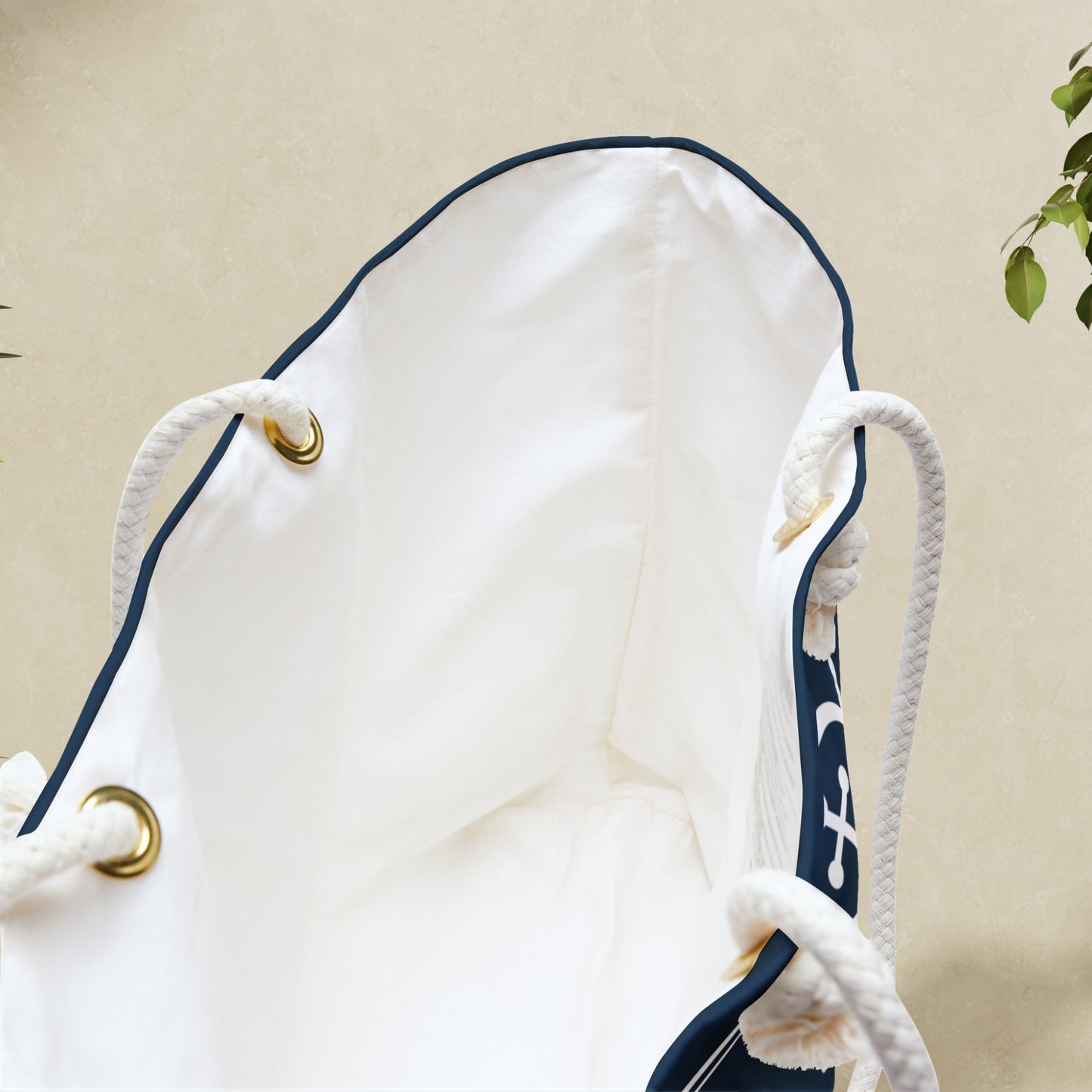Blue Nautical Weekender Bag with Anchor and Ship Wheel