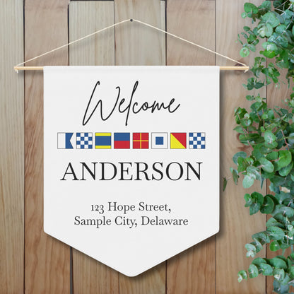 Family Name Pennant with Nautical Flags