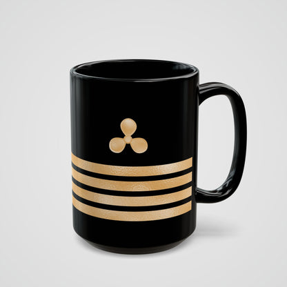 Black Mug with Ship Engineer Insignia