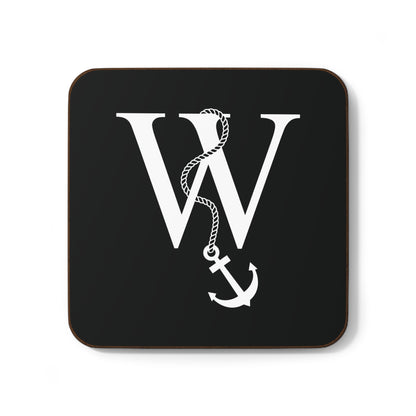 Black Nautical Monogram Coasters (set of 4)