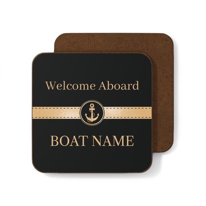 Boat Name Coaster - Ship Wheel (Set of 4)