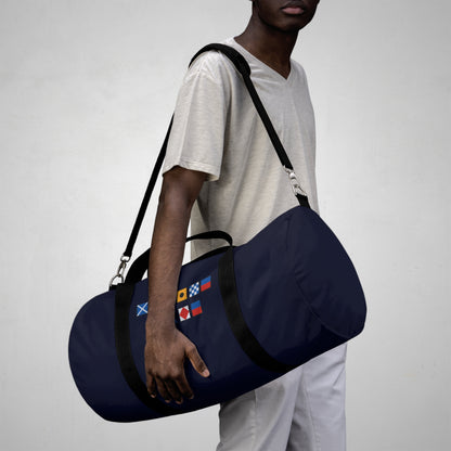 Nautical Flags Duffel Bag – Personalized Sports & Travel Bag with Custom Name