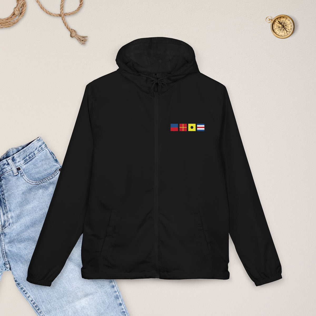 Personalized Nautical Flag Windbreaker Jacket