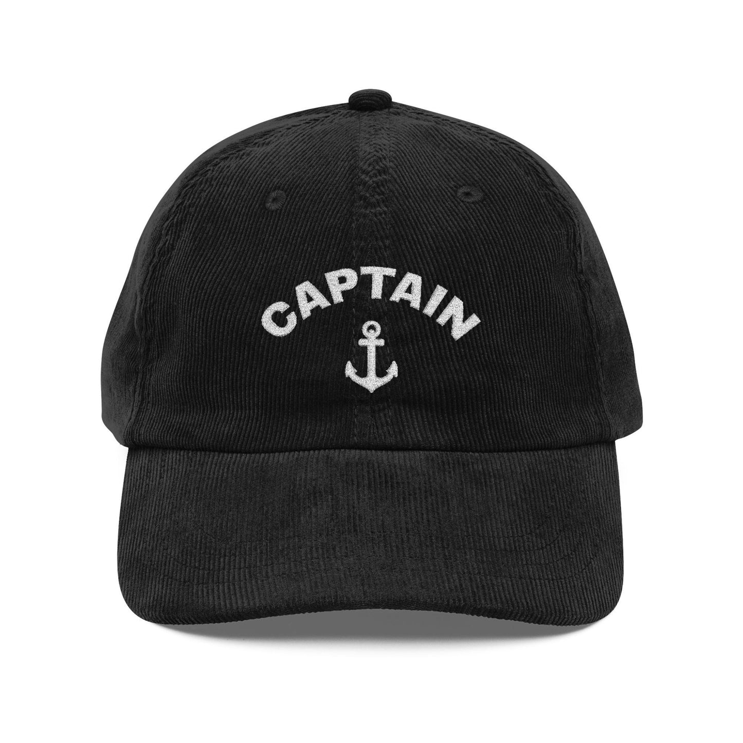 Personalized Captain Embroidered Corduroy Hat