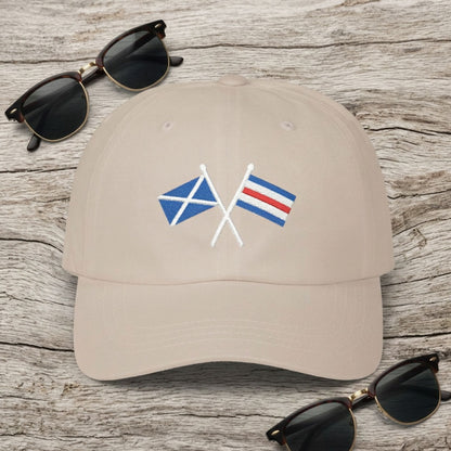 Personalized Crossed Nautical Flag Dad Hat