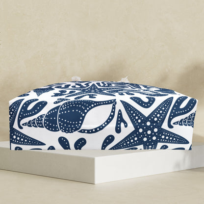 Nautical Weekender Bag with Starfish Seashell Coral Print