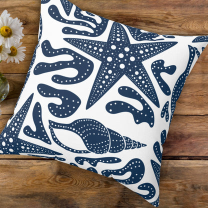 Coastal Pillow Blue and White
