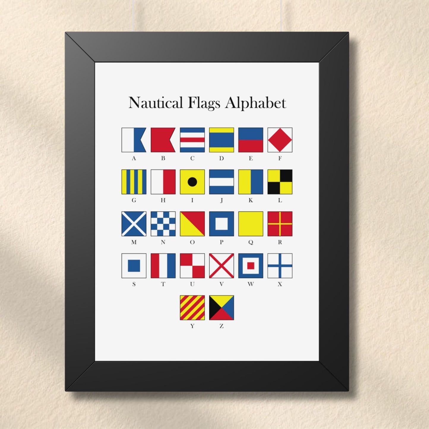 Nautical Flags Alphabet Framed Poster