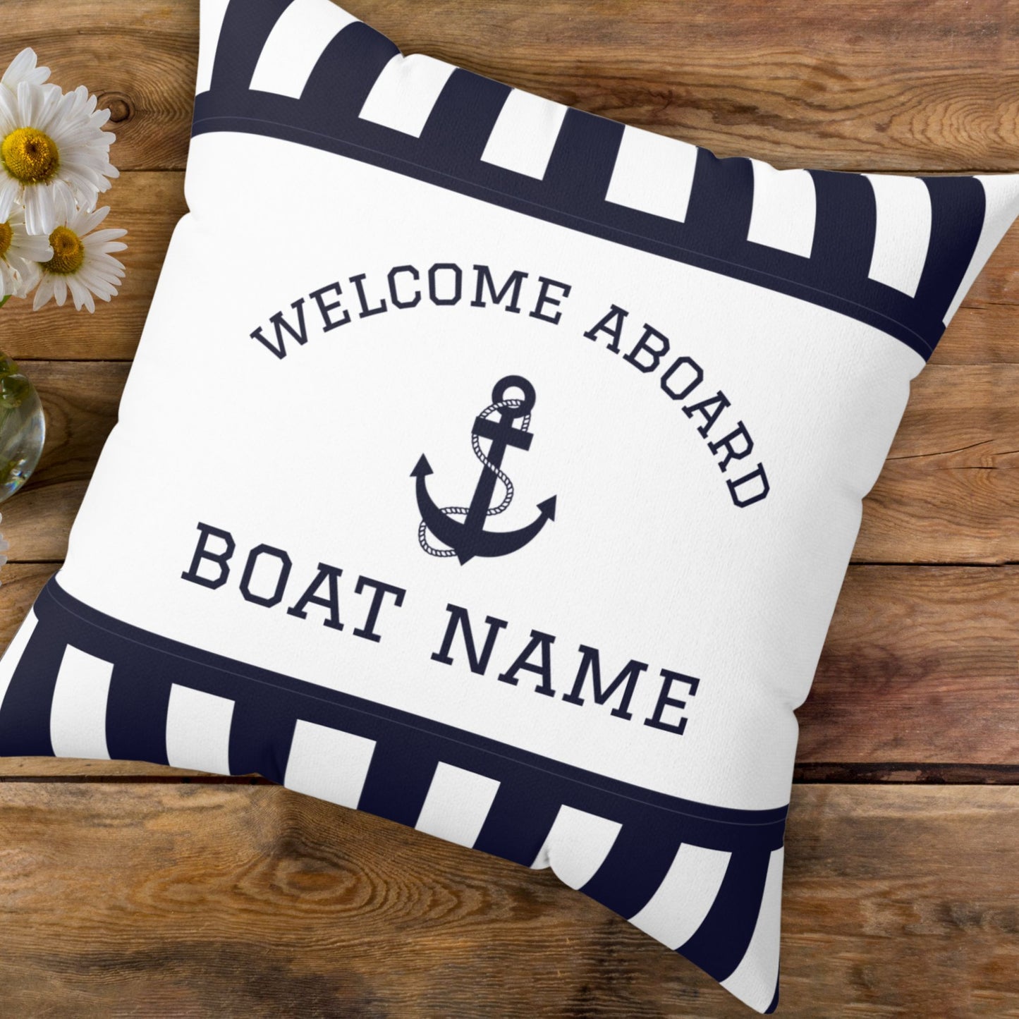 Anchor Boat Name Pillow