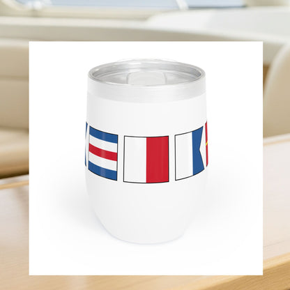 Nautical Flags Wine Tumbler
