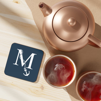 Blue Nautical Monogram Coasters (set of 4)