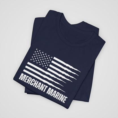 Merchant Marine T-Shirt with American Flag