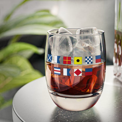 Nautical Flags Whiskey Glass