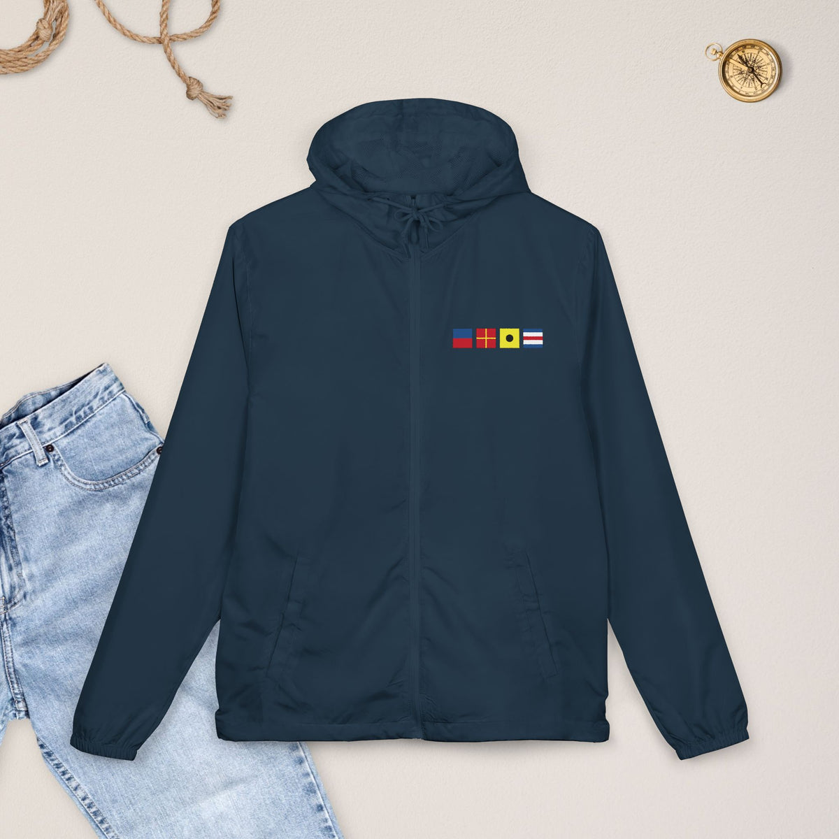 Personalized Nautical Flag Windbreaker Jacket