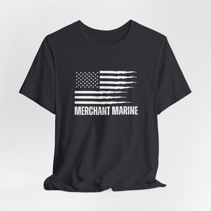 Merchant Marine T-Shirt with American Flag