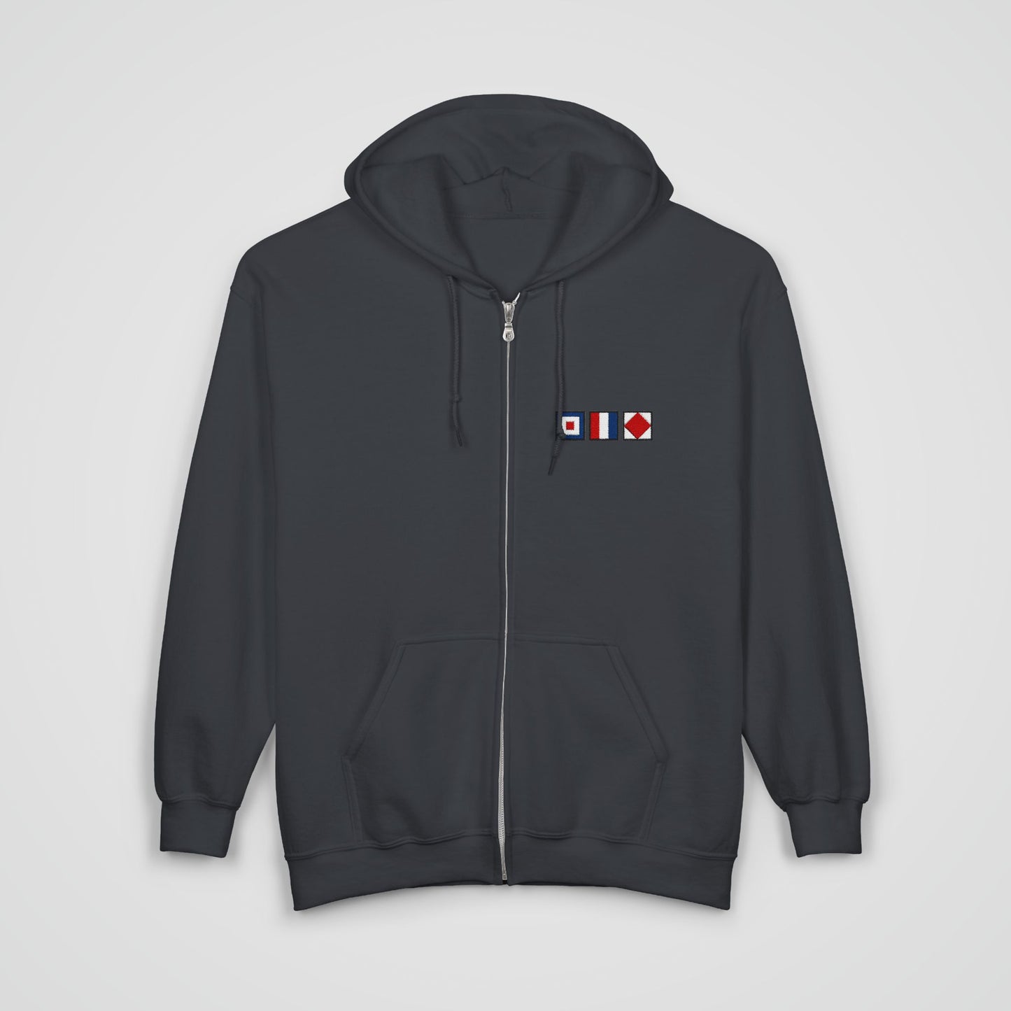 Personalized Nautical Signal Flag Zip Up Hoodie