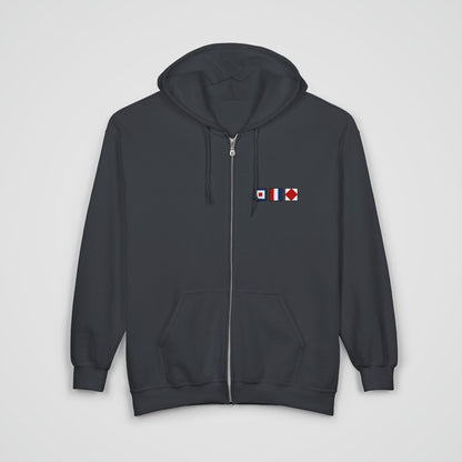 Personalized Nautical Signal Flag Zip Up Hoodie
