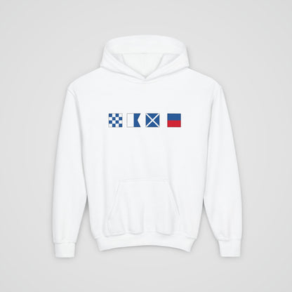 Nautical Flags Hooded Sweatshirt for Kids & Teens