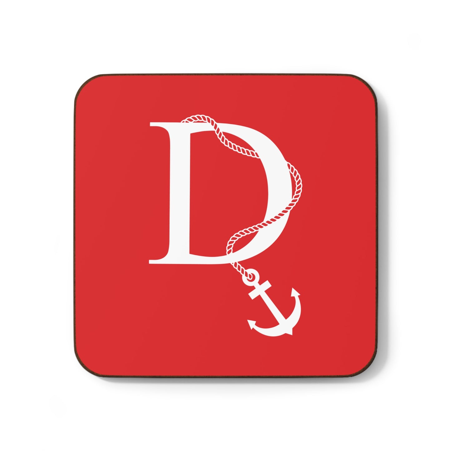 Red Nautical Monogram Coasters (set of 4)