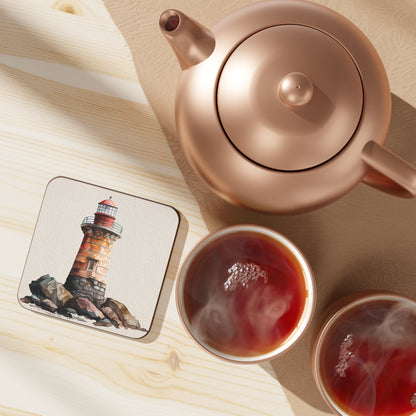 Lighthouse Coaster - Set of 4 (Hardboard Back)
