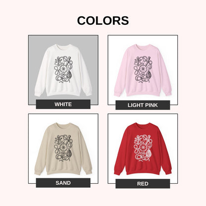Nautical Sweatshirt with Compass and Rope